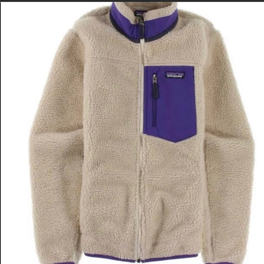 Patagonia Retro X Fleece- rare white and purple color way.